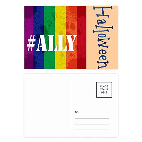 Cartes postales d'Halloween arc-en-ciel Ally LGBT lot correspondance