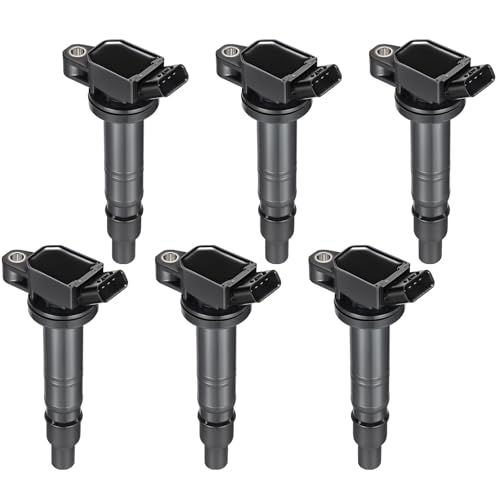Image of Set of 6 UF495 Ignition Coil Pack Compatible with Toyota Tacoma 4Runner Tundra FJ Cruiser Camry Matrix Solara Compatible with Scion xB 2005-2015 4.0L V6 Replaces C1426 9091902248