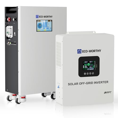 Image of ECO-WORTHY Energy Storage System, Powermega 48V 314Ah(V2) LiFePO4 Battery with 5kW Inverter, Active Balancing BMS, Bluetooth & WiFi Monitoring, Communication-Ready for Home Backup, Emergency Use