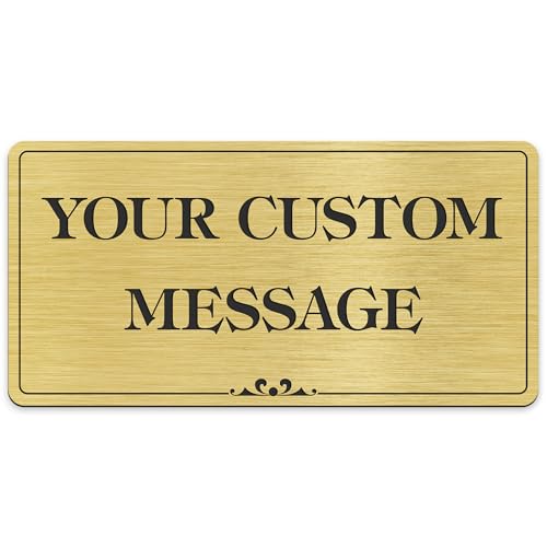 Custom Sign Office Sign Business/Office Name Plates for Doors/Wall Indoor/Outdoor Horizontal 18 Colors (Prestige) Made in USA by My Sign Center