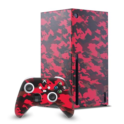 Skin Xbox Series X Head Case Designs Rouge Camo pour console et manettes