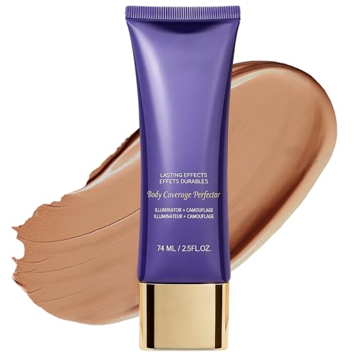Tattoo Cover Up Makeup Waterproof Body Coverage Perfector Tattoos Scars Blemishes Spots with 24Hr Long Lasting Full Coverage Sweatproof Transfer Resistant Concealer for Face Body 2.5 oz 03 Tan Deep