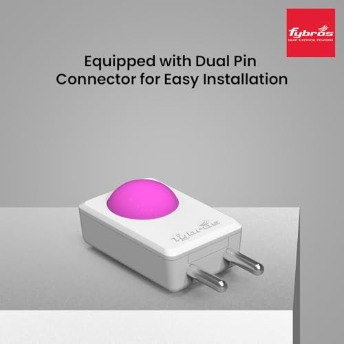 Image of FYBROS Bloom Pro LED Night Lamp | 0.5W | Pink Light | Indirect Lighting | 2-Pin Plug | Energy Efficient | Low Power Consumption | Ideal for Bedroom, Kids Room, Hallway | Pack of 1