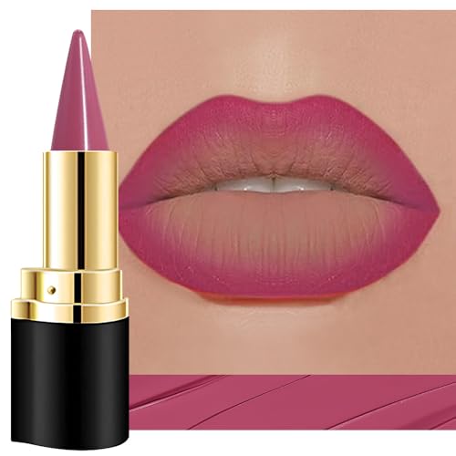 Image of Kaely Plum Rose Gradient Matte Lipstick Lip Liner Pencil for Women, 2in1 Flawless Contour Gradual Ombre Effect Lip Pencil Makeup Waterproof, labiales mate 24 horas originales, 12