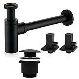 QUALITÄT: Das Siphon Set zeichnet sich durch erstklassige Qualität aus. Insbesondere das Eckventil kann mit seinem modernen Design überzeugen. Langlebigkeit durch massives Messing und Beschichtung.
