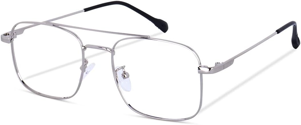 Computer Blue Light Blocking Glasses Square Frame for Men Women, Blue Ray Gaming Glasses with Anti Eye strain and UV Glare Spectacle Frame Eyeglasses