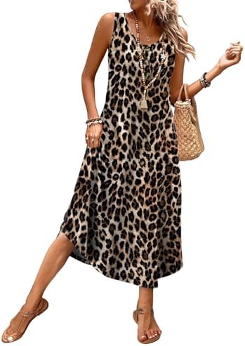 WIHOLL Summer Dresses for Women 2026 Button Front Sleeveless Casu...