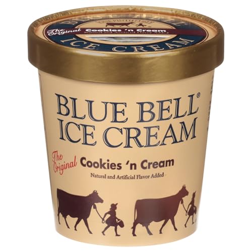 Blue Bell Gold Rim Cookies 'n Cream Ice Cream, 16