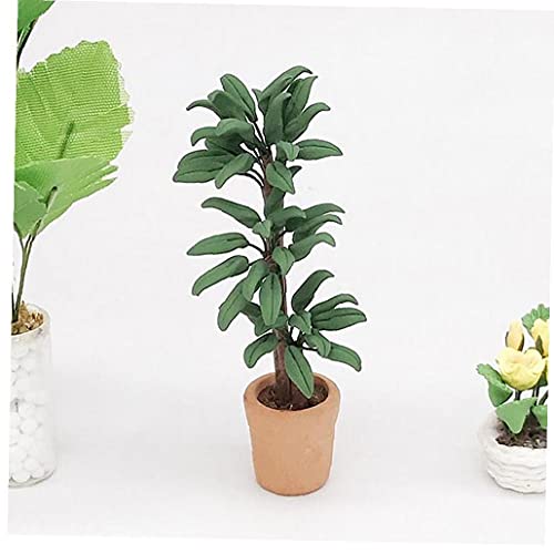 Speelgoed Gift Dollhouse Bloem Bonsai 1:12 Mini Dollhouse Miniatuur Groene Plant Pachira Squatica in Pot Micro Landschap… - Afbeelding 5