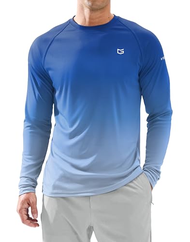 Men's Sun Protection Long Sleeve Shirts UPF 50+ Rash Guard for Men SPF UV Fishing Hiking Running...