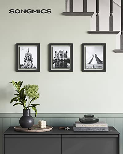 Songmics Set Of 3 Floating Photo Frames For 4 X 6, 5 X 7, 6 X 8, 8 X 10 Inch Pictures, For Tabletop Display Or Wall Hanging, 8 X 10, Black #TOP6
