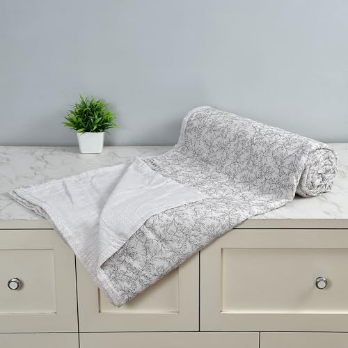 Image of Florida Cotton Double Bed All Season Reversible AC Dohar (Peach, 220x240 CM)