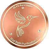 Abdkw Bird Bath Copper Disk – 99.99% Pure Copper Bird Bath Purification Disk，0.6mm Thick ，Triple Support Structure Design，All-Season，Universal Fit for Outdoor Birdbath&Water troughs，1pcs