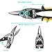 10 Inch Aviation Tin Snips, Heavy Duty Chrome Vanadium Steel Metal Cutter Shears for Cutting Sheet Metal, CR-V Straight Cut