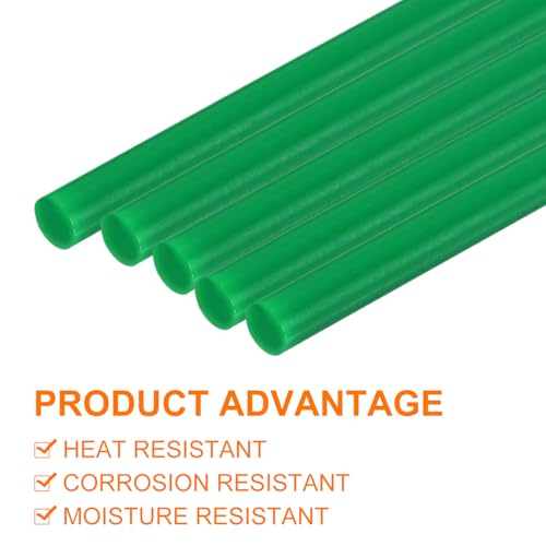 Image of uxcell 5 Pcs Green Plastic Rods 2.5 x 250mm ABS Styrene Round Stick Round Solid Bar DIY Model for DIY Toys Building Making Architectural Model Making