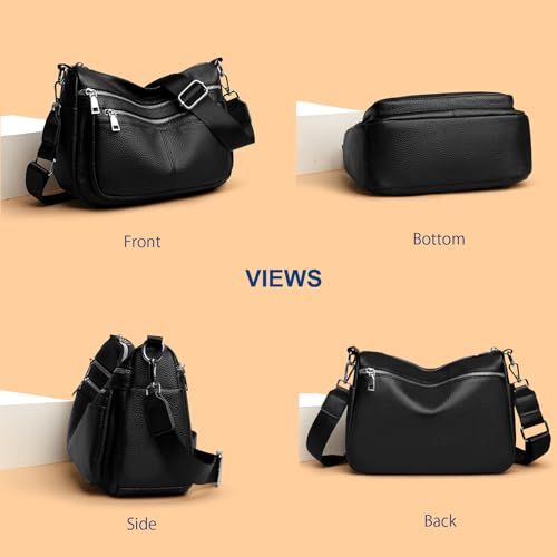 Sac à bandoulière hobo en cuir spacieux pour le bureau et les sorties - 5