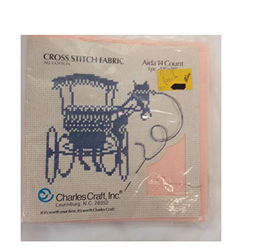 Charles Craft - Aida 14 Count - Light Peach - 12" X 18" - Cross Stitch Fabric #TOP6