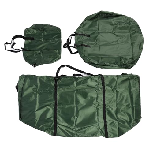 Artificial Tree Storage Bag Set, Large Capacity Tree Bag Watertight Oxford Cloth Holiday Storage Bags for 7.5ft Artificial Tree, Includes 2 Square & 1 Round Bags (Green)