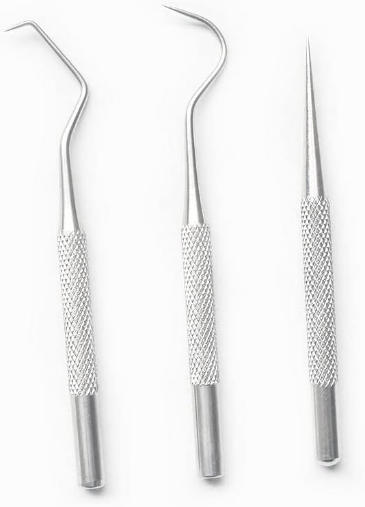 1 Set Metal Toothpick Stainless Steel Metal toothpicks Reusable Floss
