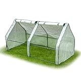 ↣【Proteja las plantas】: un pequeño invernadero evita que el clima frío dañe las plantas y las mantiene cálidas y soleadas. Los invernaderos son adecuados para mantener la propagación de plantas o semillas durante todo el año.