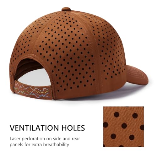Image of UPF 50+ Performance Water Resistant Baseball Cap Lightweight Breathable Hat Golf Running Boat Hiking for Men Women