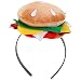 Amakando Appariscente Cheeseburger Come Ornamento per Il Capo - Stupendo Accessorio per Costume Fast Food - Utilizzabile per Feste Après-Ski & Carnevale