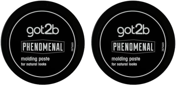 Schwarzkopf got2b PhenoMENal Moulding, Vegan, Fearless Hold, No Stickiness, Natural Finish, Silicone Free, Hair Paste, 100ml (Pack of 2)