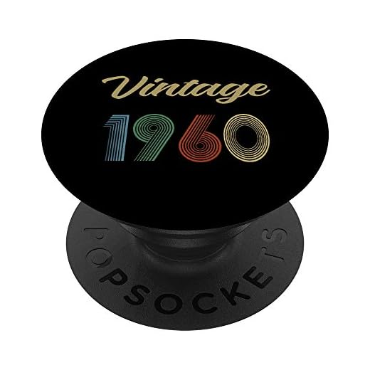 1960 cumpleaños año PopSockets PopGrip: Agarre intercambiable para Teléfonos y Tabletas