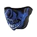 Zanheadgear WNFM024H Neoprene Half Face Mask, Blue Chrome Skull