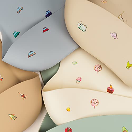 J.Børn Silicone Baby Feeding Bibs, Blush Cakes - Image 4