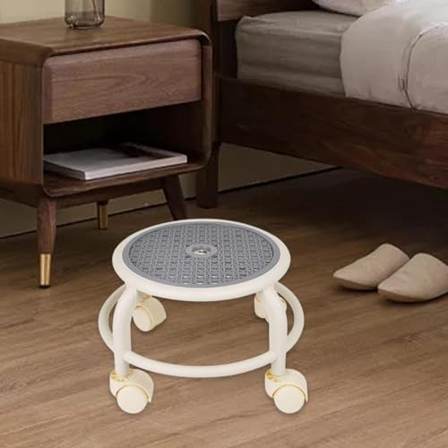 JISADER Polia de assento de rolo baixo, rodas, cadeira giratória, pedicure, para fitness, CINZENTO