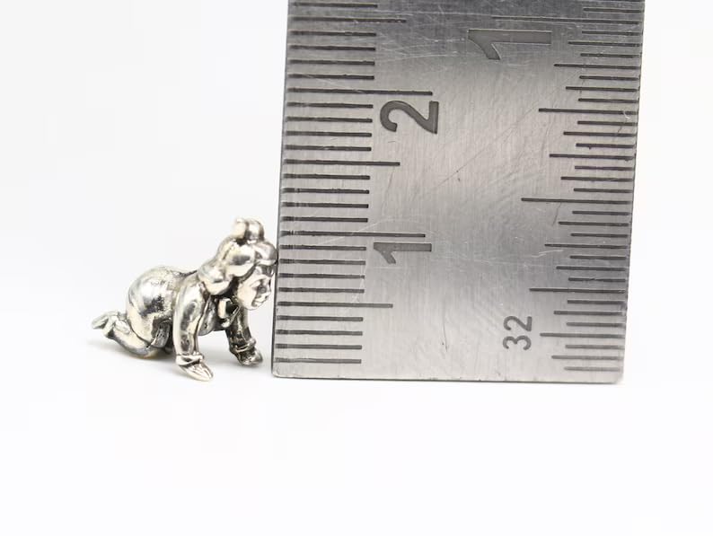 Image of Silver BalGopal Murthi|Mini Baby Krishna Crawling Statue|Home Temple Puja Article, Prosperity Gift | Handcrafted | Worship God (GH1007)