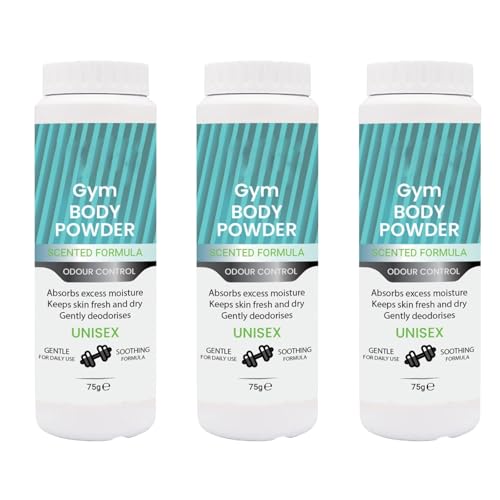 SDMAX Gym Body Powder Moisture Absorption Anti-Chafing Protection Cooling and Soothing Effect Lightweight and Non-Greasy Compact Pleasant Fragrance (75gram) (3PCS)