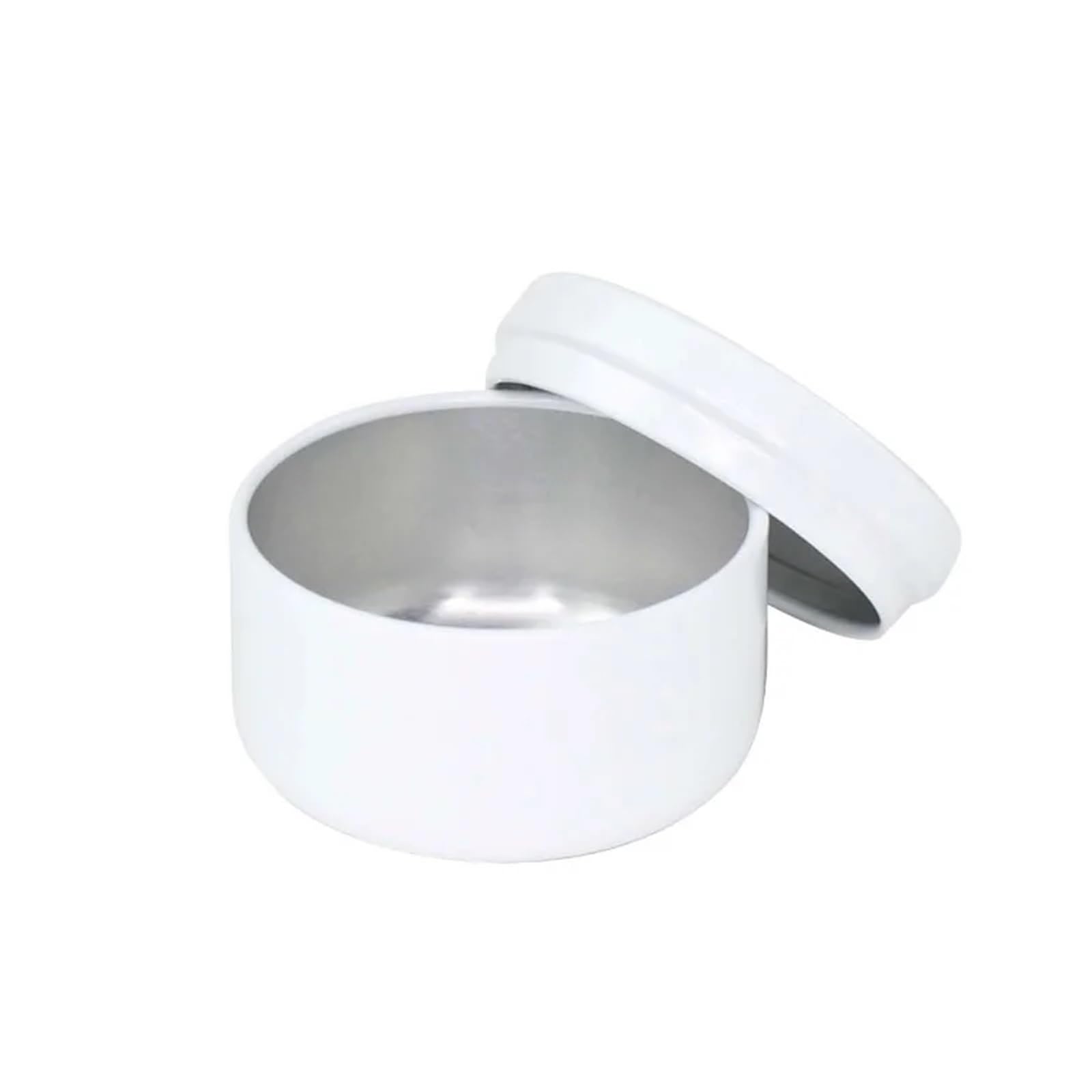 Xinglongs Candle Tin 24pcs 50ml Aluminum Candle Tin Round Containers Practical Jars Solid Aromatherapy Airtight Metal Jar(White)