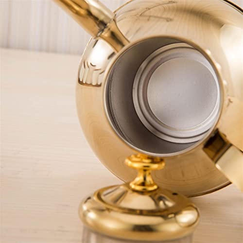 Tetera de gran capacidad en acero inoxidable pulido con filtro duradero 7