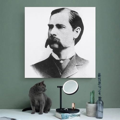 Cowboy américain Wyatt Earp toile décorative de bureau rétro 1923