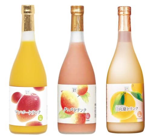 宮崎果汁[定期便・全6回]驚きの果実感!トロピカルフルーツドリンク(3本・各720ml、マンゴー、グァバ、日向夏)×6回 ドリンク フルーツ 果汁入り飲料 トロピカルジュース 飲み比べ 詰め合わせ 贈答 贈り物 ギフト プレゼント お中元
