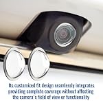 4PCS Car Camera Lens Protector, HD Clear Car Backup Camera Protective Sticker, Anti-Rain Waterproof Reversing Camera Cover, Anti-Scratch Universal Shield Film for Auto Truck SUV