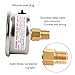 UHARBOUR Glycerin Filled Pressure Gauge 3000psi/200bar, Stainless Steel case, Brass Inside Construction, 2-1/2