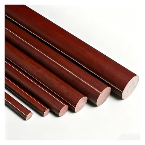 MZZKFC 1 Piece Industrial Bakelite Stick Cuttable，3.3ft Brown Phenolic Resin Rod 0.8-5.9in, Electrical Insulating Phenolic Bar for Mechanical Gears Bearings(85mm/3.3")