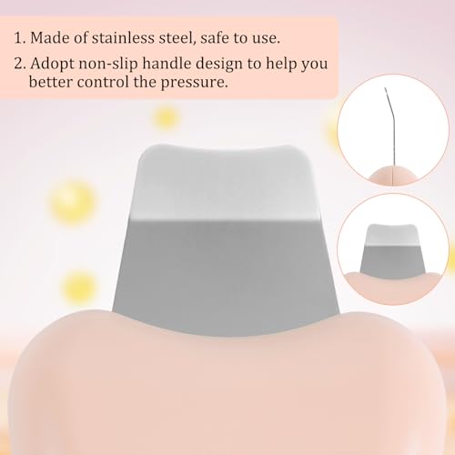 Skin Scrubber Face Spatula, Blackhead Remover Scraper Pimple Scraper Shovel Pore Cleaner Blackhead Eliminator Tools Acne Whitehead Comedones Extractor Included for Women Men - Image 5
