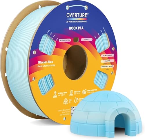 Filament OVERTURE PLA Niebieski Tęczowy Teksturowany (BLUE RAINBOW TEXTURED)