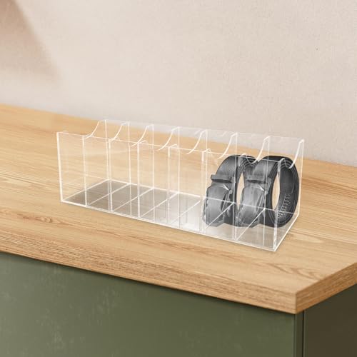 Boîte de rangement ceinture acrylique pour en finir avec le désordre du placard