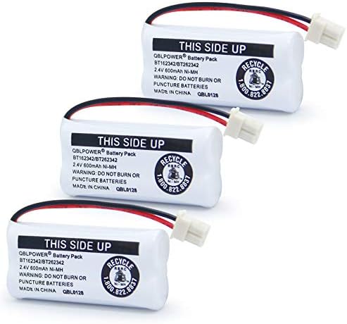 QBLPOWER BT162342/BT262342 Battery BT183342 BT283342 BT166342 BT266342 CS6114 CS6419 CS6719 EL52300 CL80111 Cordless Phone (Pack of 3)