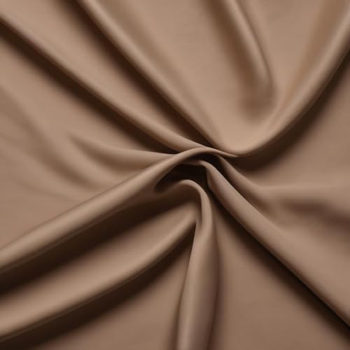 Image of Egyptian Cotton Feel King Size Flat Bedsheet with 2 Pillow Covers | 1000 TC Soft & Breathable | Taupe Solid Pattern for Bedrooms and Hotels Use (Size: 102 x 108 Inch)