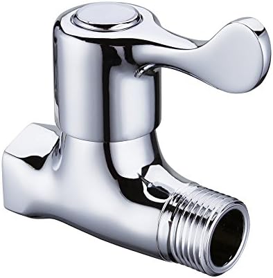 Weirun Bathroom Brass Quarter Turn Straight/Stop/Check Shut-off Water Valve 1/2¡± IPS Female and Male Connection Ceramic Disc Cartridge, Polished Chrome