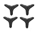 Antrader 4pcs 4-inch Height Modern Furniture Sofa Legs Metal Matte Black Finish Table Cabinet Cupboard Feet