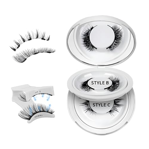 Magnetic Eyelashes with Applicator – 2 Pairs Magnetic Lashes Natural Look – False Eye Lashes No Glue Needed Without Eyeliner – Easy to Remove & Reusable – Best Magnetic Lashes for Everyday Glam