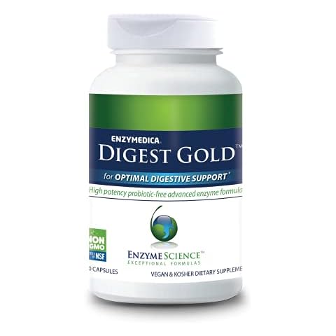Enzyme Science Digest Gold, 240 Capsules - Maximum Strength Vegan Enzyme Supplement for Better Digestion with Amylase, Lipase and Protease Cover