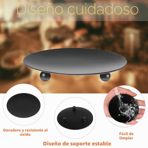 Miniatura 7 de Yohyien 4 Piezas Portavelas De Metal 9 Cm, Candelabros Para Velas, Porta Velas Decorativas, Retro Soporte Velas, Candelabros Decorativos Para Navidad, Boda, Oración, Fiesta En Casa Y Cena Negro